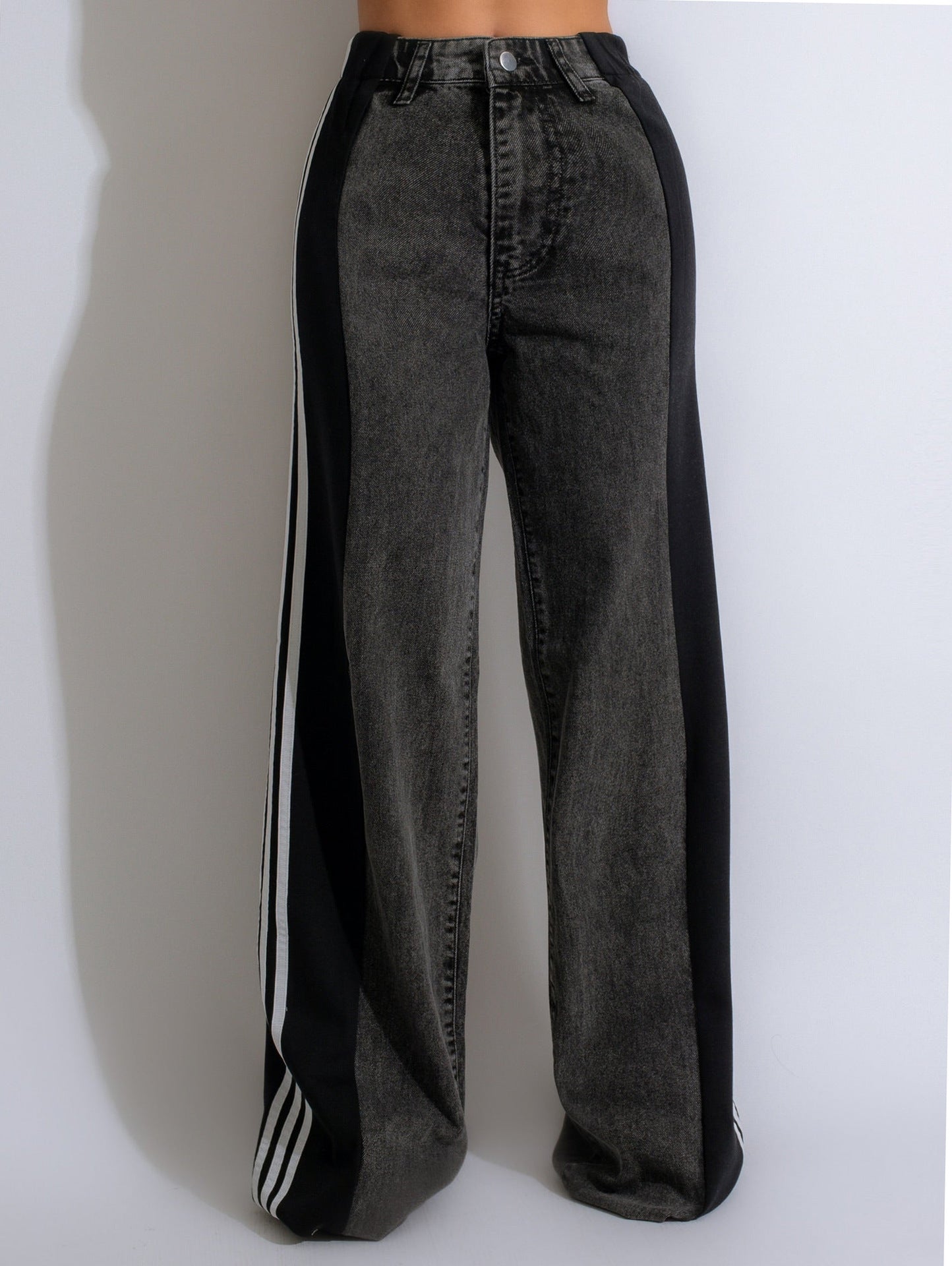 Delft High Waist Stretchy Straight Trousers