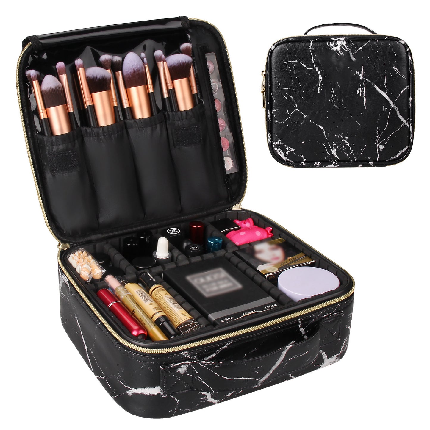 Small Double Layered Makeup Travel Bag